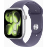Apple Watch 11 46mm Aluminium Silver avec Purple Fog Sport Band M/L MEVA4